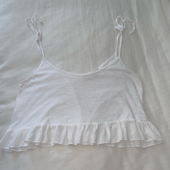 Cropped, white, flowy top - Picture 1 of 1